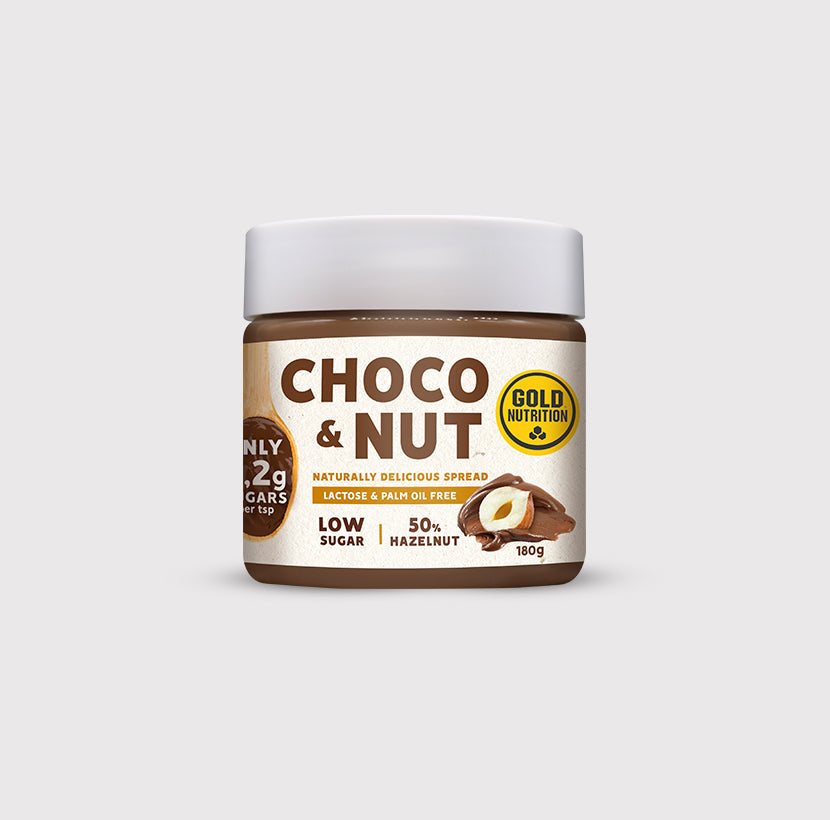 Choco&Nut low sugar chocolate hazelnut spread in a jar