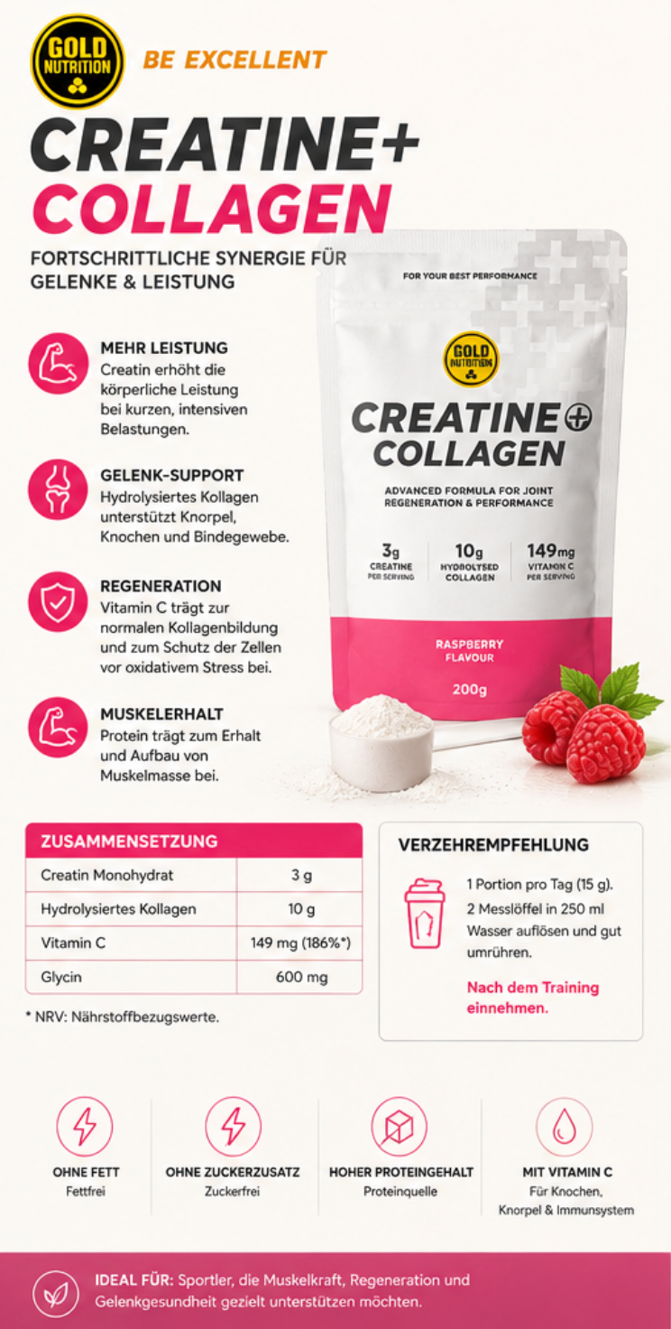 Creatine + Collagen Raspberry - 200 G