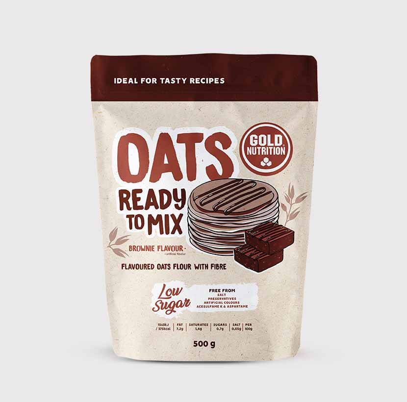 Delicious Oats Ready to Mix in chocolate flavor, perfect for breakfast and snacks